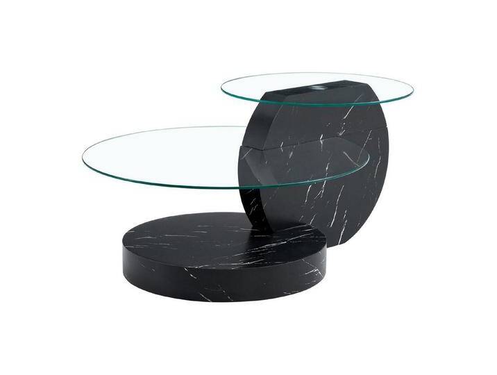 Rutaqian Couchtisch Moderner minimalistischer gehärteter Glas-Couchtisch, hochwertiges MDF-Material als Unterstützung, schwarz, schwarz Rutaqian Couchtisch Moderner minimalistischer gehärteter Glas-Couchtisch, hochwertiges MDF-Material als Unterstützung, schwarz, schwarz von OTTO