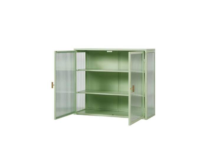 Rutaqian Hängeschrank 70CM Hängeschrank,Glastüren Moderner zweitüriger Wandschrank (mit dreistöckigem Stauraum) für Eingang Wohnzimmer Bad Esszimmer, Schwarz von OTTO