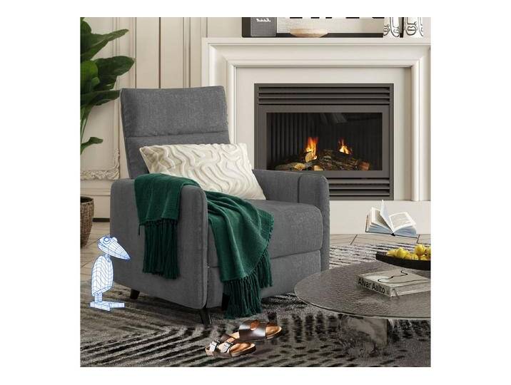 SANODESK Relaxsessel Fernsehsessel mit Liegefunktion, verstellbare Rückenlehne, Beige/Grau (90° bis 135° flexibel verstellbar), für Schlafzimmer, Wohnzimmer, 120 kg belastbar, grau von OTTO