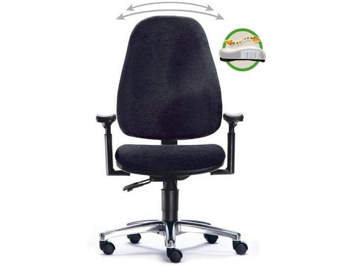 SITWELL STEIFENSAND AG Drehstuhl Bürodrehstuhl Lady Fitness m. Armlehne Alu-Fußkreuz schwarz., schwarz von OTTO