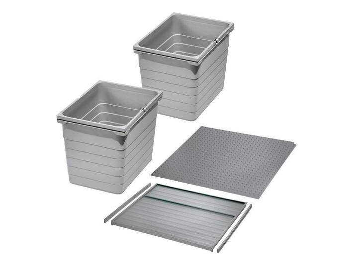SO-TECH® Mülltrennsystem Ninka Abfalltrennsystem eins2vier Eimer Set 2x 17L, für Korpusbreite 450 mm, Seitenstärke 16 mm, Höhe 310 mm, grau von OTTO