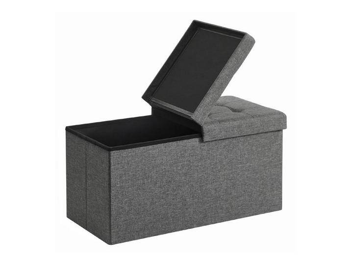 SONGMICS Sitzhocker sitzhocker, Sitzbank mit Stauraum, Sitztruhe mit Klappdeckel, grau schwarz, dunkelgrau von OTTO