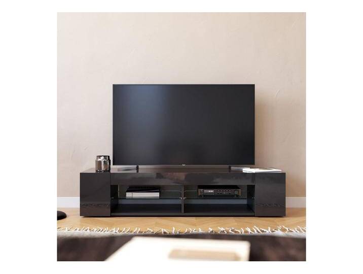 SONNI Lowboard TV-Schränke Breite 135cm weiß/schwarz Hochglanz mit LED Beleuchtung, sideboards, schwarz, schwarz SONNI Lowboard TV-Schränke Breite 135cm weiß/schwarz Hochglanz mit LED Beleuchtung, sideboards, schwarz, schwarz von OTTO