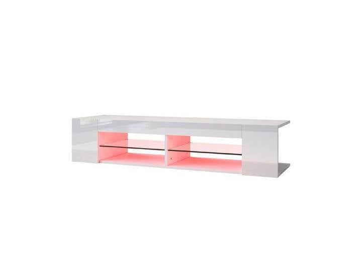 SONNI Lowboard TV Schrank Weiß Hochglanz mit LED-Beleuchtung Breite:120/130/135/155cm, Lowboard, weiß von OTTO