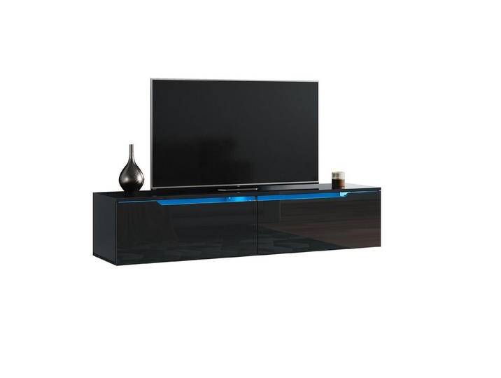 SONNI TV-Schrank Lowboard TV Schrank weiß/schwarz Hochglanz 140/160/180 cm, schwarz, schwarz SONNI TV-Schrank Lowboard TV Schrank weiß/schwarz Hochglanz 140/160/180 cm, schwarz, schwarz von OTTO