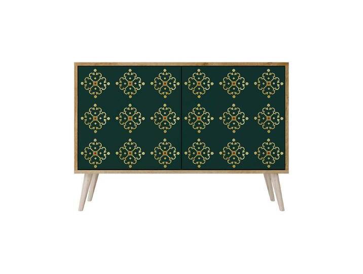 SPACEREBELS Kommode Sideboard Komodenschrank Möbel für Wohnzimmer Flur Esszimmer, mit 2 Türen oder mit 3 Türen, Riva-Eiche & Abstrakt 09 von OTTO