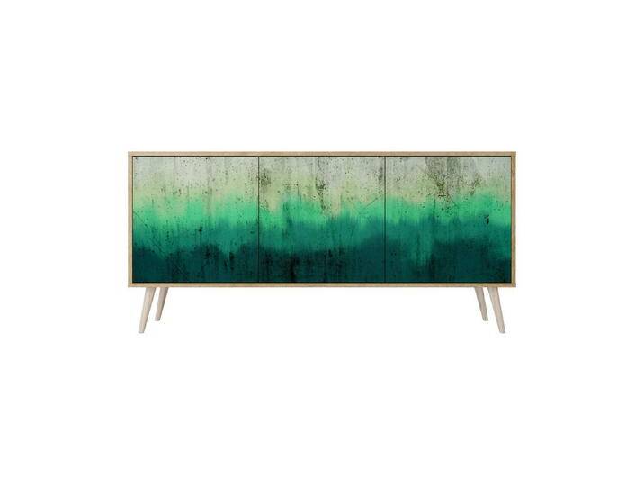 SPACEREBELS Kommode Sideboard Komodenschrank Möbel für Wohnzimmer Flur Esszimmer (3 St), mit 2 Türen oder mit 3 Türen, 3 St., Riva-Eiche #07 von OTTO