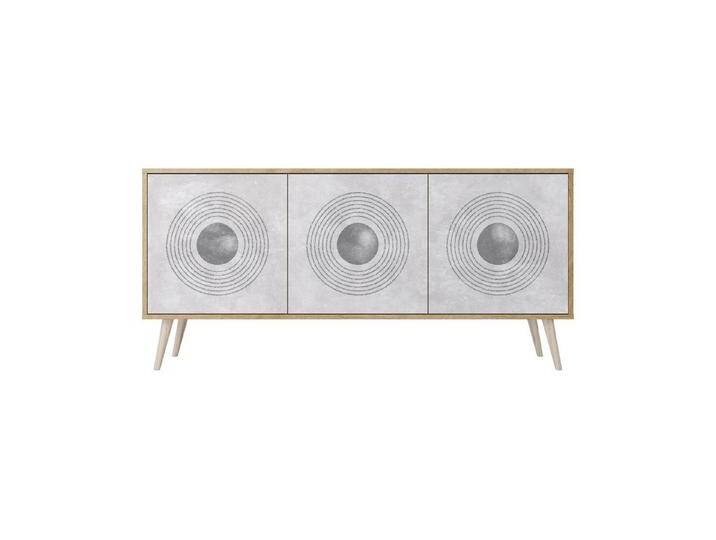 SPACEREBELS Kommode Sideboard Komodenschrank Möbel für Wohnzimmer Flur Esszimmer (3 St), mit 2 Türen oder mit 3 Türen, 3 St., Riva-Eiche #09 von OTTO