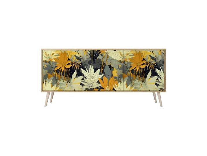 SPACEREBELS Kommode Sideboard Komodenschrank Möbel für Wohnzimmer Flur Esszimmer (3 St), mit 2 Türen oder mit 3 Türen, 3 St., Riva-Eiche & Natur 03 von OTTO