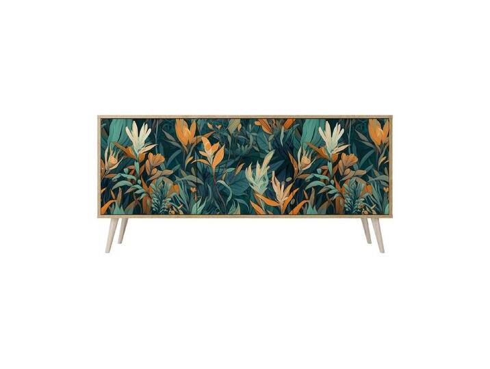 SPACEREBELS Kommode Sideboard Komodenschrank Möbel für Wohnzimmer Flur Esszimmer (3 St), mit 2 Türen oder mit 3 Türen, 3 St., Riva-Eiche & Natur 05 von OTTO
