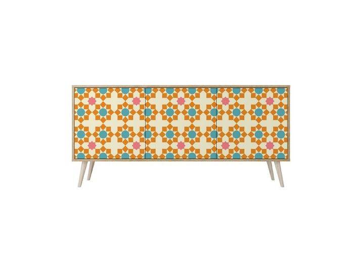 SPACEREBELS Kommode Sideboard Komodenschrank Möbel für Wohnzimmer Flur Esszimmer (3 St), mit 2 Türen oder mit 3 Türen, 3 St., Riva-eiche #14 von OTTO