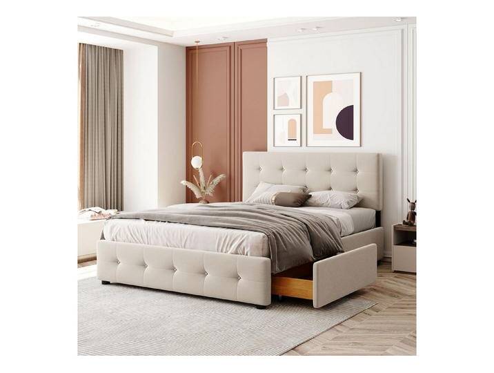 STILVORA Bett 140×200 Bettgestell mit Matratze,Jugendbett mit Stauraum&Lattenrost (mit Lattenrost und Rückenlehne, 140 x 200 cm), Matratze nicht enthaltet von OTTO