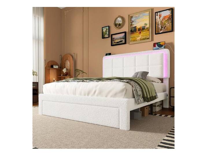 STILVORA Kinderbett 140x200 Polsterbett mit USB,Funktionsbett mit stauraum,ohne matratze, ohne Matratze von OTTO