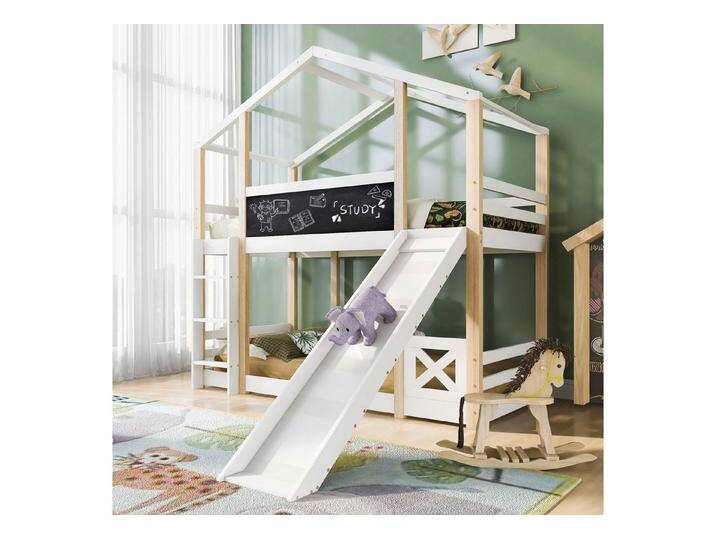 STILVORA Kinderbett mit Tafel 90×200,Etagenbett mit Rutsche&Geländer,Holzbett in Hausform STILVORA Kinderbett mit Tafel 90×200,Etagenbett mit Rutsche&Geländer,Holzbett in Hausform von OTTO