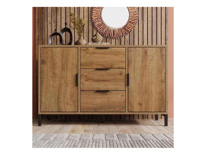 STILVORA Kommode mit 2 Türen&3 Schubladen,Sideboard Beistellschrank Höhenverstellbar, Schubladen: 3 St. von OTTO