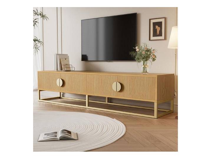 STILVORA Lowboard wohnzimmer 180cm TV-Schrank landhausstil mit Holzmaserung, 4 Türen (Fernsehtisch,TV-Board,TV-Ständer, Wohnzimmermöbel, 1 St., 4 Türen) von OTTO
