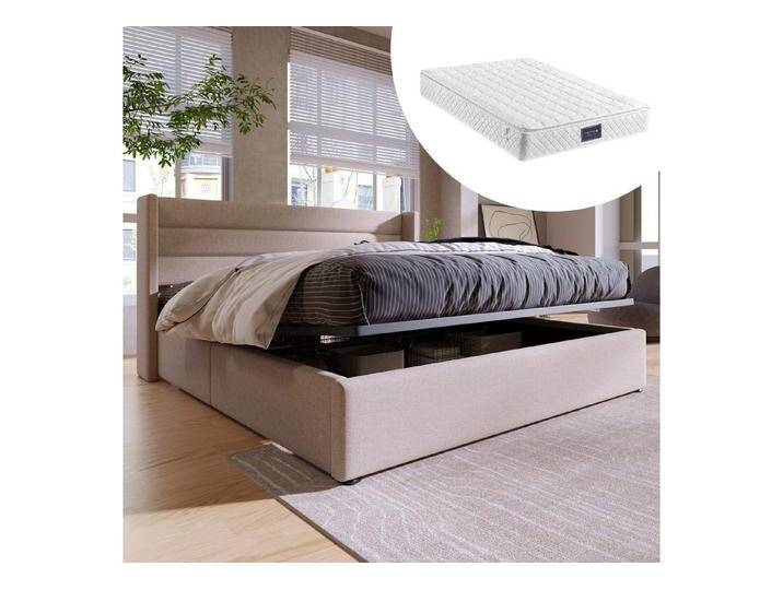 STILVORA Polsterbett 160x200 Hydraulisch Stauraumbett Doppelbett mit Lattenrost, 160 x 200 cm,Inklusive Matratze,Beige, beige, Inklusive-Matratze STILVORA Polsterbett 160x200 Hydraulisch Stauraumbett Doppelbett mit Lattenrost, 160 x 200 cm,Inklusive Matratze,Beige, beige, Inklusive-Matratze von OTTO