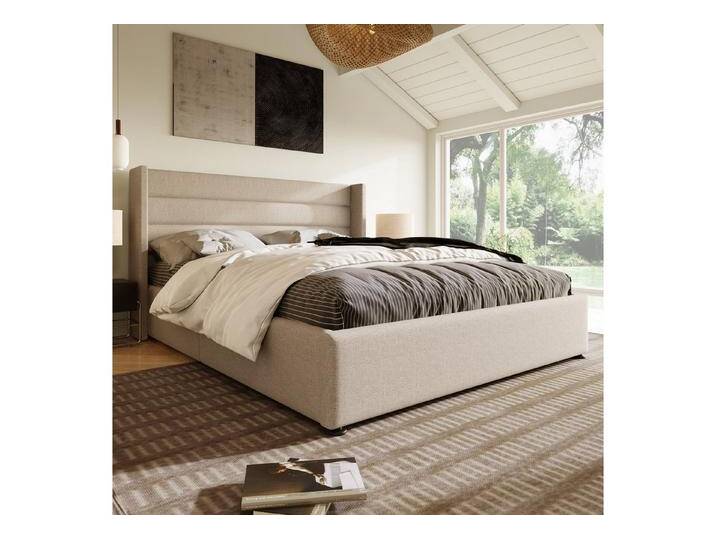 STILVORA Polsterbett 160x200 Hydraulisch Stauraumbett Doppelbett mit Lattenrost, 160 x 200 cm Ohne Matratze,Beige, beige, ohne-Matratze, Beige 2 von OTTO