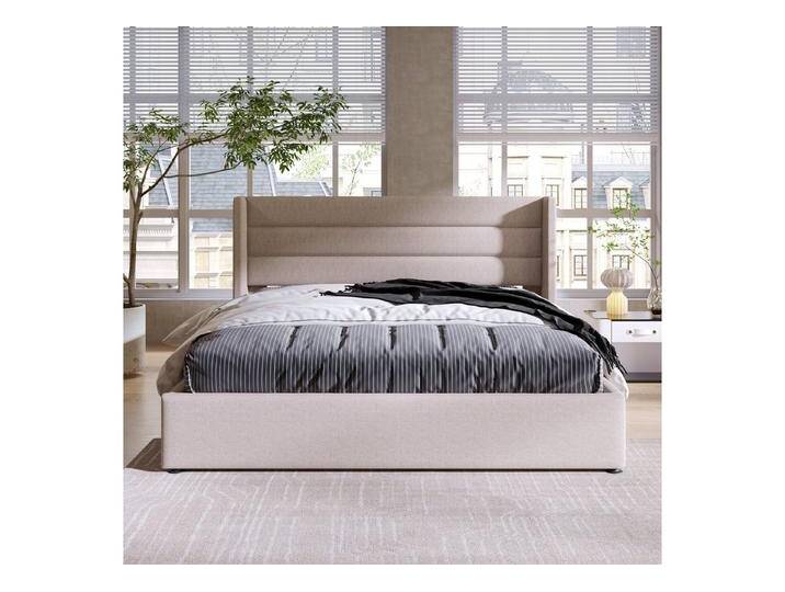 STILVORA Polsterbett 180x200 Hydraulisch Stauraumbett Doppelbett mit Lattenrost, 180 x 200 cm Ohne,Matratze,Beige, beige, Inklusive-Matratze, Beige 2 von OTTO