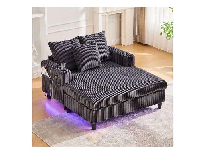 STILVORA Relaxsessel Liegestuhl Loungesessel mit Getränkehaltern,Sessel mit USB&LED, Grau STILVORA Relaxsessel Liegestuhl Loungesessel mit Getränkehaltern,Sessel mit USB&LED, Grau von OTTO