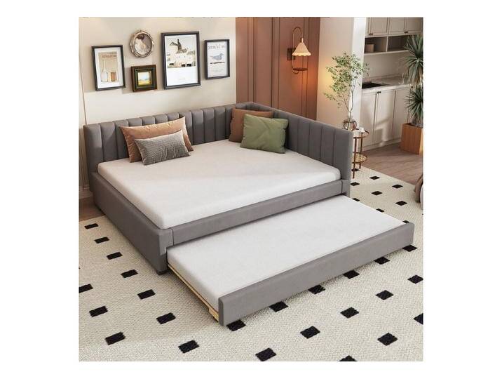 STILVORA Schlafsofa 140×200 Schlafsofa mit Matratze,Jugendbett mit Ausziehbett&Lattenrost, 140x200 cm, Ausziehbares Bett mit Lattenrost, Multifunktional für Jugendzimmer und Gästezimmer, Samt, Belastbar bis 120 kg, mit Matratze, grau grün STILVORA Schlafsofa 140×200 Schlafsofa mit Matratze,Jugendbett mit Ausziehbett&Lattenrost, 140x200 cm, Ausziehbares Bett mit Lattenrost, Multifunktional für Jugendzimmer und Gästezimmer, Samt, Belastbar bis 120 kg, mit Matratze, grau grün von OTTO