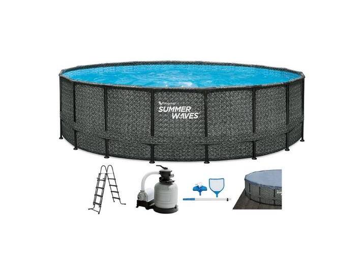 SUMMER WAVES Framepool TW25-P4A0185210EU Frame Elite Pool Dark Herringbone 549 x 132 cm SUMMER WAVES Framepool TW25-P4A0185210EU Frame Elite Pool Dark Herringbone 549 x 132 cm von OTTO