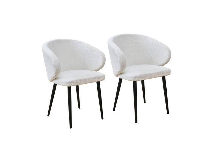 SVITA Esszimmerstuhl AUDREY (2er-Set), Küchenstühle, Metallbeine, Teddybouclé, Weiß, weiß, Weiß von OTTO