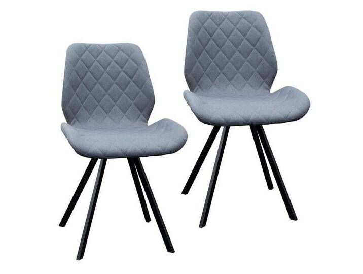 SVITA Polsterstuhl DIAMOND (2er-Set, 2 St), gepolstert, gesteppter Sitz, Stoffbezug, Dunkelgrau, grau, Dunkelgrau von OTTO