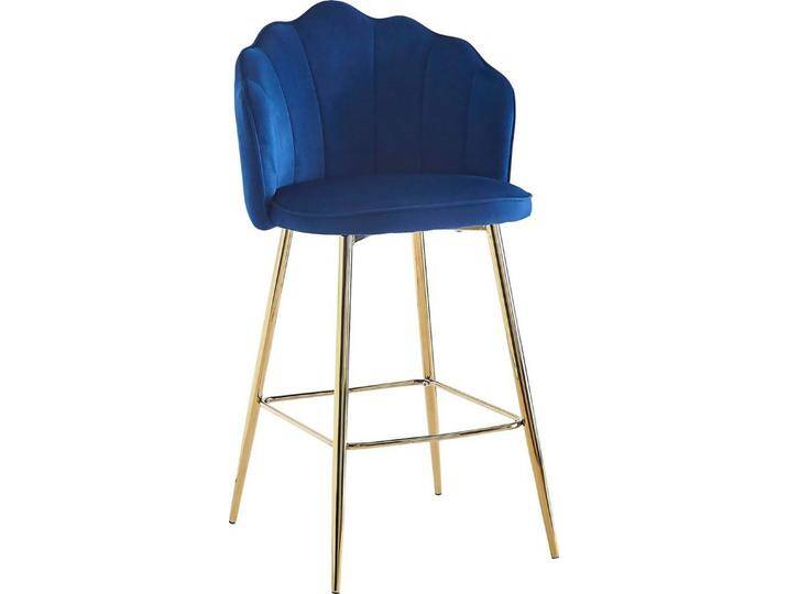 SalesFever Barhocker Clam (Set, 2er Set), extravagantes Muscheldesign, blau, Barhocker 2er Set aus Samt Dunkelblau von OTTO