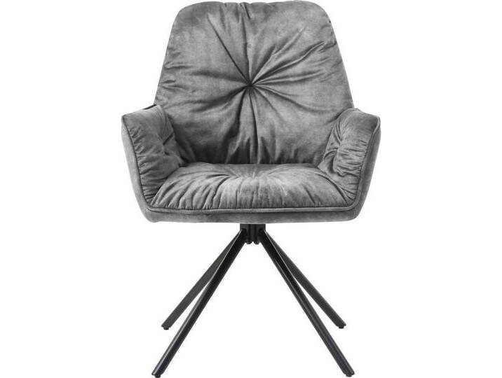 SalesFever Esszimmerstuhl Ottawa Armlehnstuhl: Rückzugsort im Esszimmer (1 St), 360° Drehbarer Esszimmersessel mit Armlehnen - 1 Stück, grau schwarz von OTTO