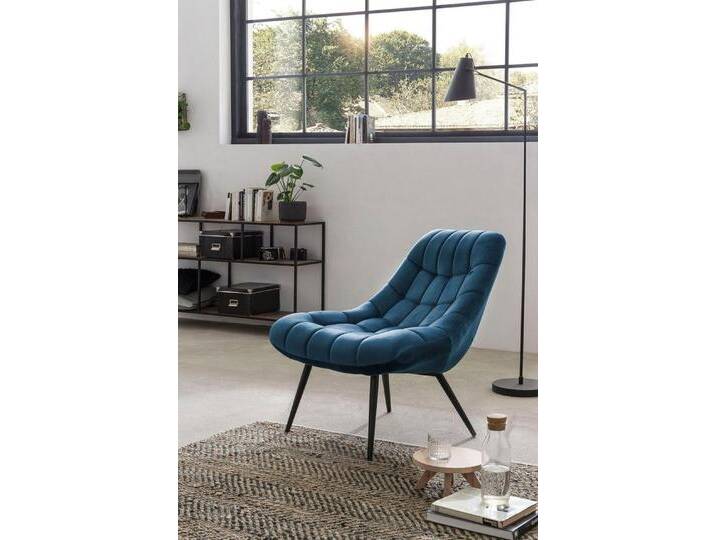 SalesFever Relaxsessel Toulon - Komfortabler Loungesessel, mit XXL-Steppung, mit schwarzen oder naturfarbenen Beinen, blau schwarz, blau/schwarz SalesFever Relaxsessel Toulon - Komfortabler Loungesessel, mit XXL-Steppung, mit schwarzen oder naturfarbenen Beinen, blau schwarz, blau/schwarz von OTTO