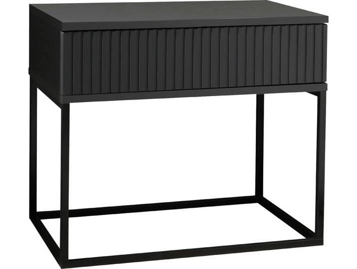 Schlafkontor Nachtkommode Marle Nachtkonsole, Nachtkästchen auf Metall-Fußgestell, Schubkasten in Rillenoptik auf schwarzem Metallgestell, schwarz Schlafkontor Nachtkommode Marle Nachtkonsole, Nachtkästchen auf Metall-Fußgestell, Schubkasten in Rillenoptik auf schwarzem Metallgestell, schwarz von OTTO
