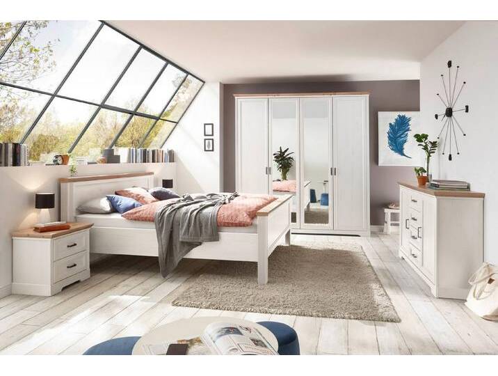 Schlafkontor Schlafzimmer-Set Schlafzimmer JASMIN mit 4-trg. Schrank und Doppelbett Pinie weiß Optik, (Komplett-Set, 5-tlg., Kleiderschrank, Doppelbett, 2x Nachtkommode Schlafkontor Schlafzimmer-Set Schlafzimmer JASMIN mit 4-trg. Schrank und Doppelbett Pinie weiß Optik, (Komplett-Set, 5-tlg., Kleiderschrank, Doppelbett, 2x Nachtkommode von OTTO