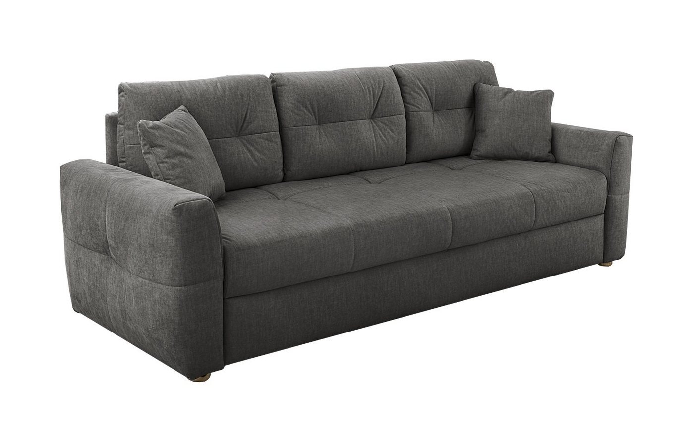 Schlafsofa BENJAMIN, B 241 cm x T 92 cm, Grau, Mikrofaserbezug, Gästebettfunktion von OTTO