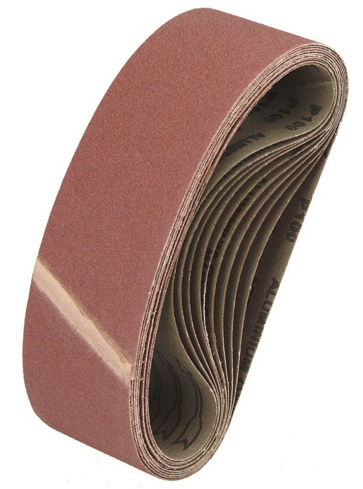 Eckra Schleifscheibe 10 Schleifbänder 75x533mm Korn 100 Holz, Metall, für Bandschleifer von Eckra