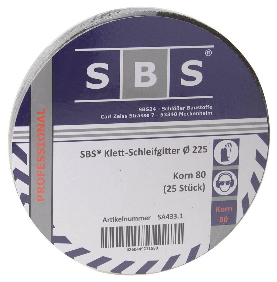 Schleifscheibe Schleifgitter 225mm 25er Pack - Korn: 80 von OTTO