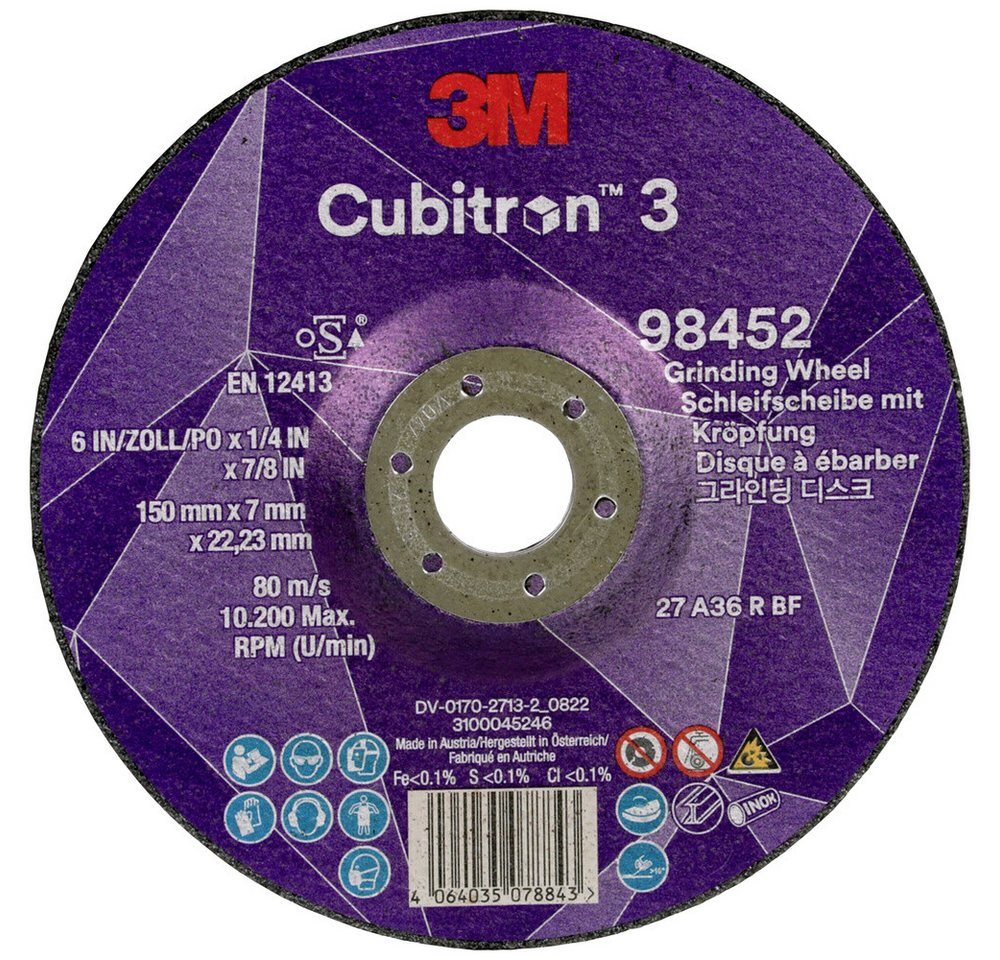 Schruppscheibe Cubitron 98452 Schruppscheibe Durchmesser 150 mm Bohrungs-Ø 22.23 mm, Ø 150.00 mm von OTTO