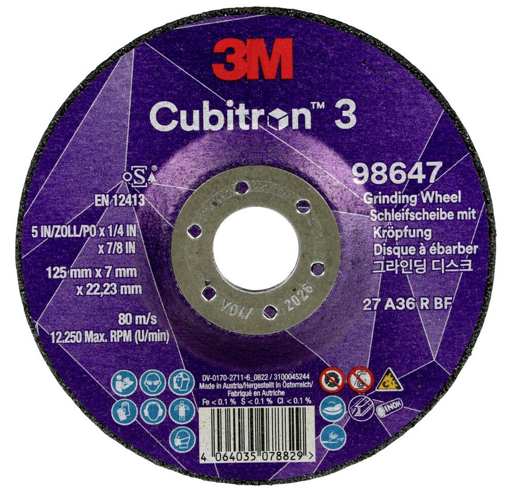 Schruppscheibe Cubitron 98647 Schruppscheibe Durchmesser 125 mm Bohrungs-Ø 22.23 mm, Ø 125.00 mm von OTTO