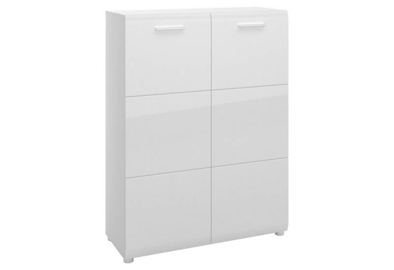 Schuhschrank MERANO, Weiß Hochglanz, 2 Türen, 5 Einlegeböden, für bis zu 24 Paar Schuhe, B 90 x H 120 x T 36 cm von OTTO
