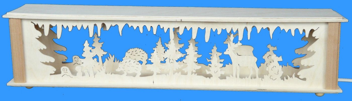Schwibbogen-Fensterbank Schwibbogenerhöhung mit Igel Hirsche und Beleuchtung BxHxT 52x10x10cm Schwibbogen-Fensterbank Schwibbogenerhöhung mit Igel Hirsche und Beleuchtung BxHxT 52x10x10cm von OTTO