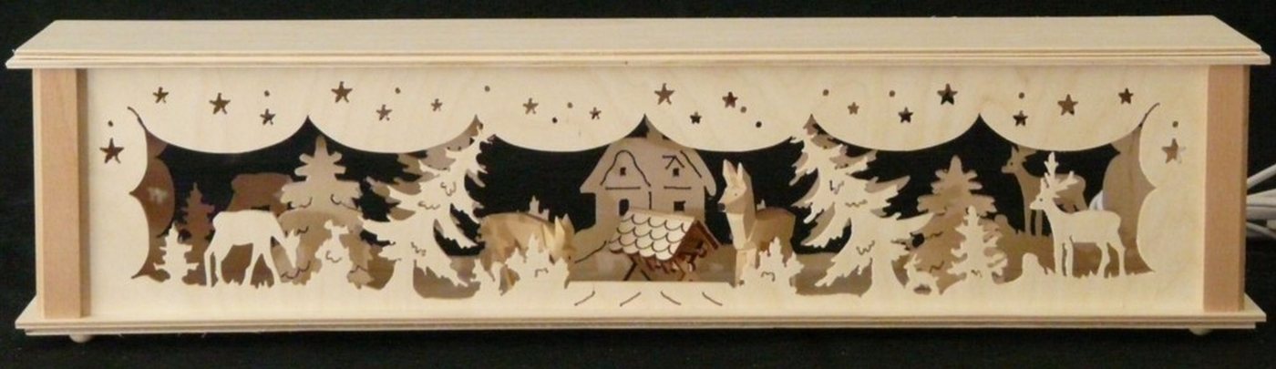 Schwibbogen-Fensterbank Schwibbogenerhöhung mit Rehen an der Futterkrippe und Beleuchtung Schwibbogen-Fensterbank Schwibbogenerhöhung mit Rehen an der Futterkrippe und Beleuchtung von OTTO