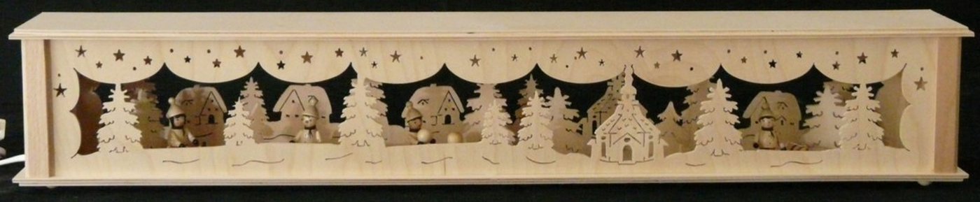 Schwibbogen-Fensterbank Schwibbogenerhöhung mit Winterkinder und Beleuchtung BxHxT 72x10x10cm von OTTO