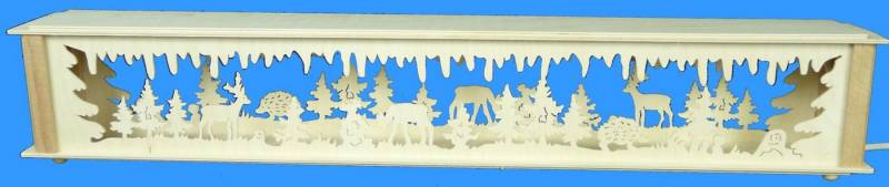 Schwibbogen-Fensterbank Schwibbogenerhöhung mit Waldtieren und Beleuchtung BxHxT 72x10x10cm von OTTO