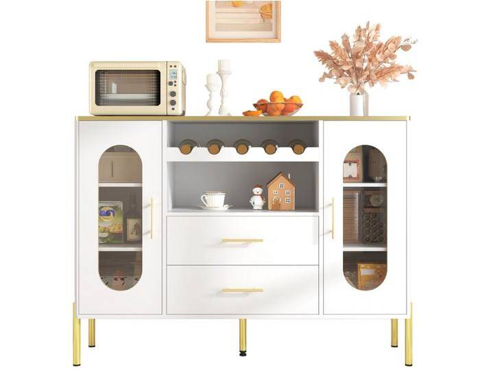 SeedWave Anrichte Mehrzweck Sideboard Küchenschrank mit Glastüren, Weinregal, Schubladen SeedWave Anrichte Mehrzweck Sideboard Küchenschrank mit Glastüren, Weinregal, Schubladen von OTTO