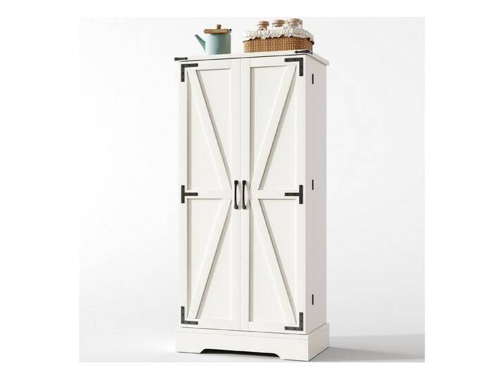 SeedWave Buffet LED Küchenschrank Landhausstil Mehrzweck Sideboard mit Staufächern Sensor-Leuchten, Anti-Kipp-Funktion, Verstellbare Einlegenböden von OTTO