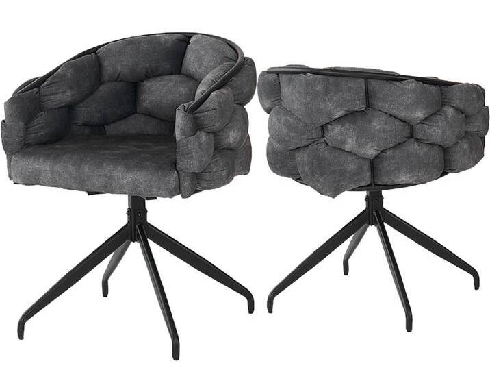 SeedWave Esszimmerstuhl Drehstuhl 2er Set, ergonomischer, blasenförmiger Polsterung, modernen Pyramidbeinen, luxuriöses Möbelstück für das Esszimmer von OTTO
