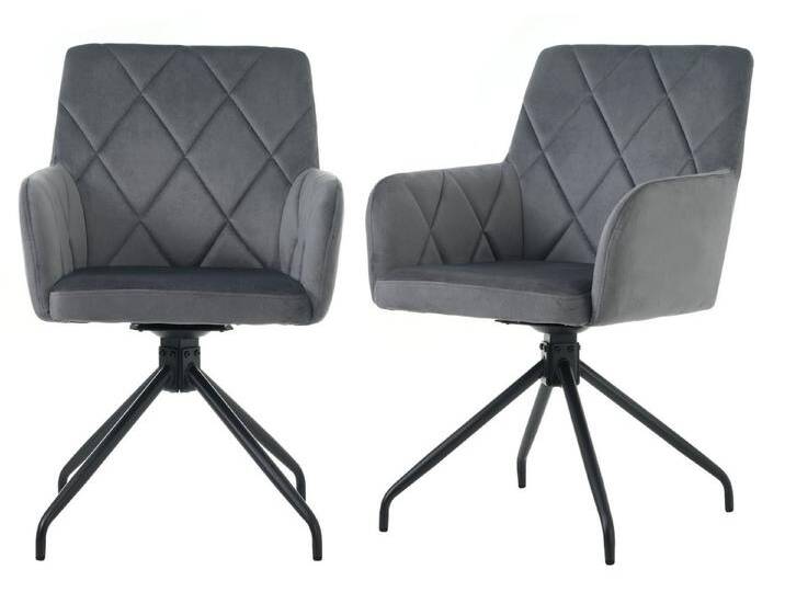 SeedWave Esszimmerstuhl Samt Esszimmer-Drehstuhl mit Armlehne, Gepolsterter Armlehnenstuhl, 2er Set von OTTO