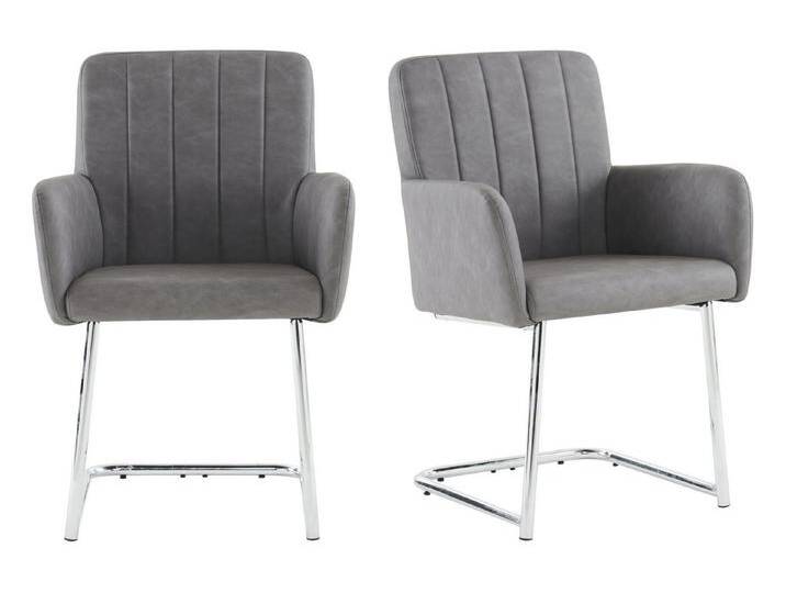 SeedWave Freischwinger Freischwinger Stühle mit Armlehnen, 2er Set PU-Leder Esszimmerstühle, Ergonomisches Rückenlehne für Esszimmer, Wohnzimmer, grau SeedWave Freischwinger Freischwinger Stühle mit Armlehnen, 2er Set PU-Leder Esszimmerstühle, Ergonomisches Rückenlehne für Esszimmer, Wohnzimmer, grau von OTTO