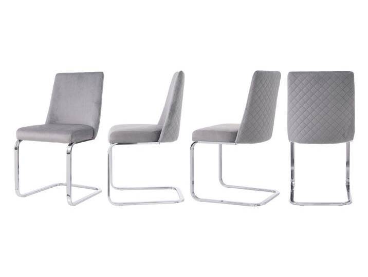 SeedWave Freischwinger Samt-Schwingstühle mit Rautenmuster Rückenlehne, Freischwinger stühle, 2er set / 4er set,Esszimmerstühle mit Metallsockel, grau SeedWave Freischwinger Samt-Schwingstühle mit Rautenmuster Rückenlehne, Freischwinger stühle, 2er set / 4er set,Esszimmerstühle mit Metallsockel, grau von OTTO