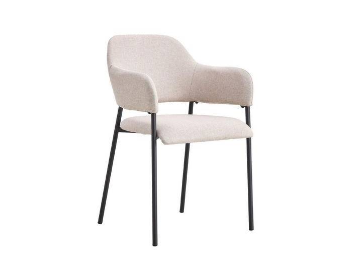 Selsey Polsterstuhl AZHAI, Esszimmerstuhl mit Armlehnen und Stahlbeinen, beige, Beige von OTTO